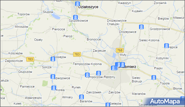 mapa Szarbia Zwierzyniecka, Szarbia Zwierzyniecka na mapie Targeo