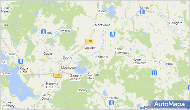 mapa Szatanki, Szatanki na mapie Targeo