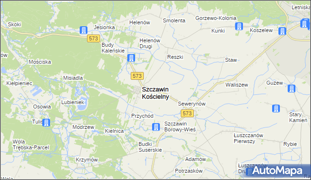 mapa Szczawinek, Szczawinek na mapie Targeo