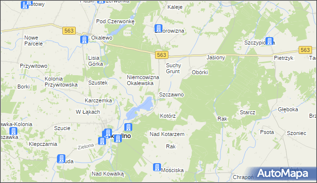 mapa Szczawno gmina Skrwilno, Szczawno gmina Skrwilno na mapie Targeo