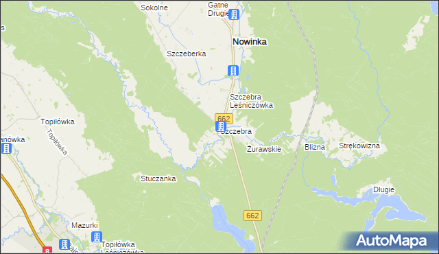 mapa Szczebra, Szczebra na mapie Targeo