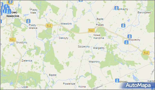 mapa Szczeciny, Szczeciny na mapie Targeo