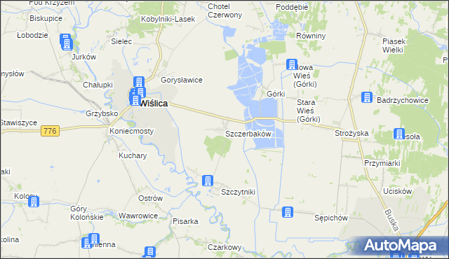 mapa Szczerbaków, Szczerbaków na mapie Targeo