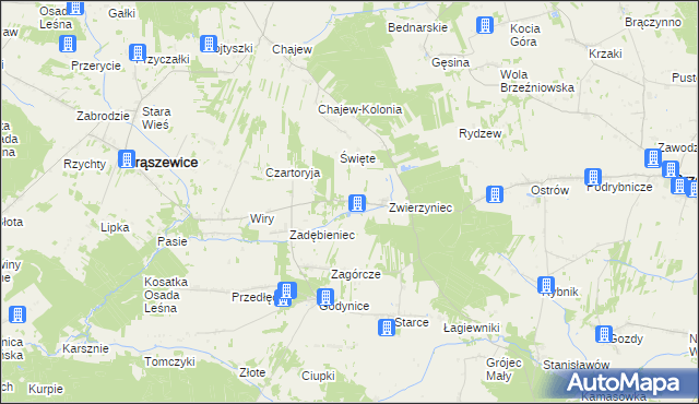 mapa Szczesie, Szczesie na mapie Targeo