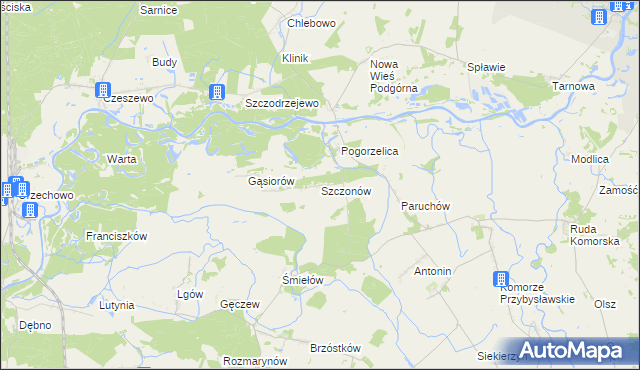 mapa Szczonów, Szczonów na mapie Targeo