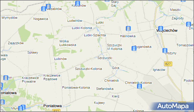 mapa Szczuczki, Szczuczki na mapie Targeo