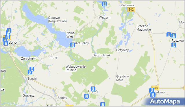 mapa Szczupliniak, Szczupliniak na mapie Targeo