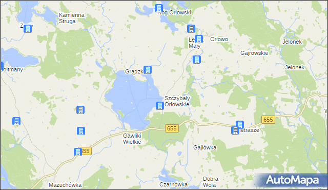 mapa Szczybały Orłowskie, Szczybały Orłowskie na mapie Targeo