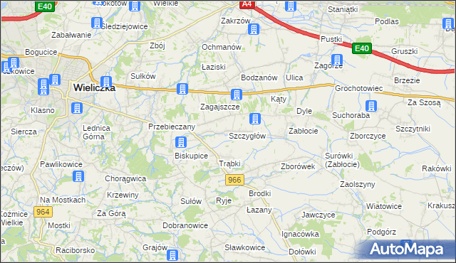 mapa Szczygłów, Szczygłów na mapie Targeo