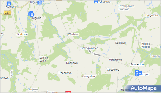 mapa Szczypkowice, Szczypkowice na mapie Targeo