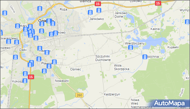 mapa Szczytniki Duchowne, Szczytniki Duchowne na mapie Targeo