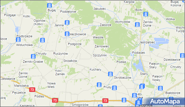 mapa Szczytniki gmina Stopnica, Szczytniki gmina Stopnica na mapie Targeo