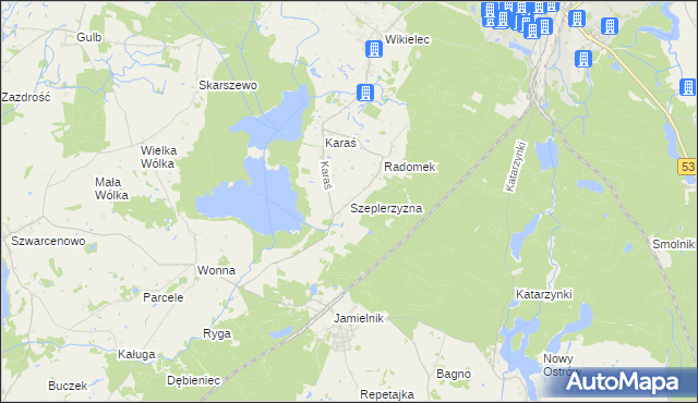 mapa Szeplerzyzna, Szeplerzyzna na mapie Targeo