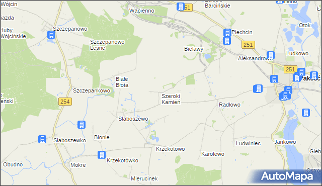 mapa Szeroki Kamień, Szeroki Kamień na mapie Targeo