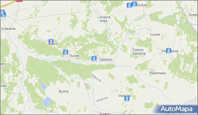 mapa Szeszyły, Szeszyły na mapie Targeo