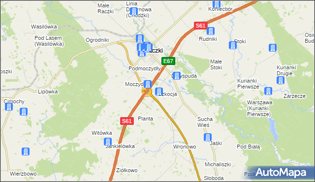 mapa Szkocja gmina Raczki, Szkocja gmina Raczki na mapie Targeo