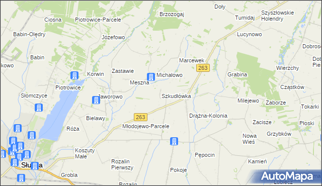 mapa Szkudłówka, Szkudłówka na mapie Targeo