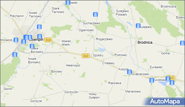 mapa Szołdry, Szołdry na mapie Targeo