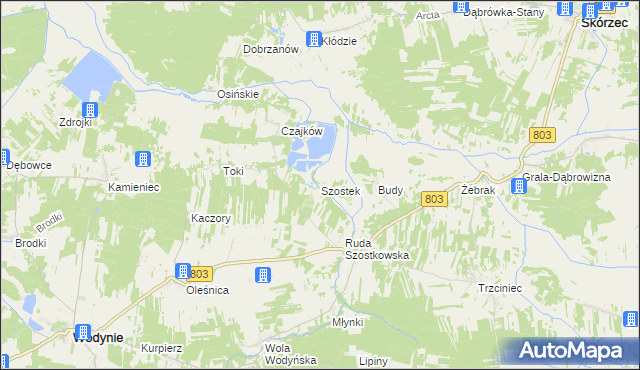 mapa Szostek, Szostek na mapie Targeo