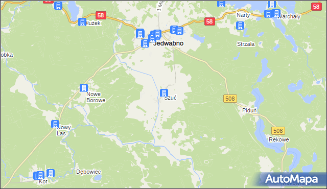 mapa Szuć, Szuć na mapie Targeo