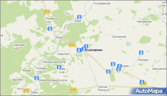 mapa Szudziałowo, Szudziałowo na mapie Targeo