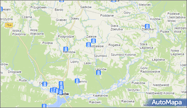 mapa Szumsko, Szumsko na mapie Targeo