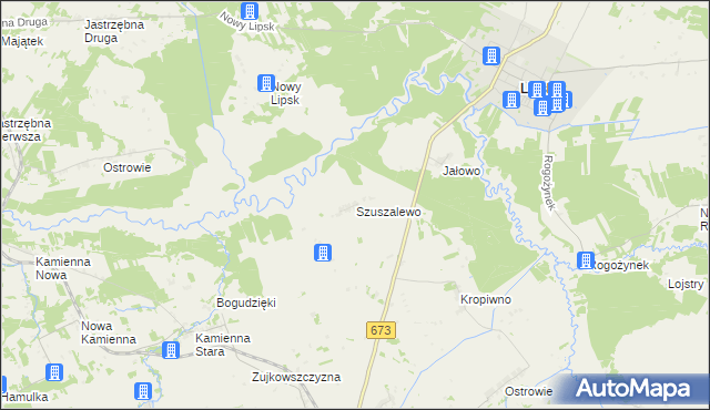 mapa Szuszalewo, Szuszalewo na mapie Targeo