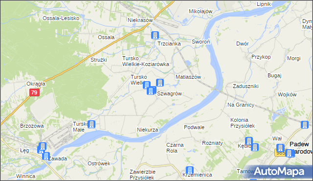 mapa Szwagrów, Szwagrów na mapie Targeo