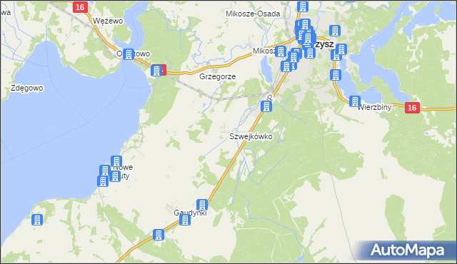 mapa Szwejkówko, Szwejkówko na mapie Targeo
