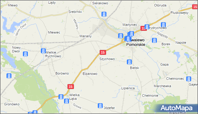 mapa Szychowo, Szychowo na mapie Targeo
