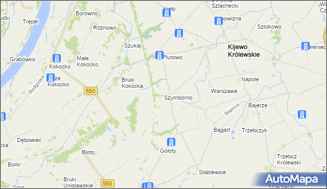 mapa Szymborno, Szymborno na mapie Targeo