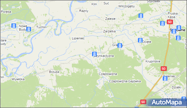 mapa Szynkarzyzna, Szynkarzyzna na mapie Targeo