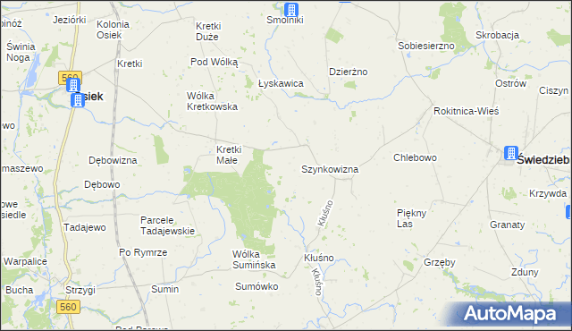 mapa Szynkowizna, Szynkowizna na mapie Targeo