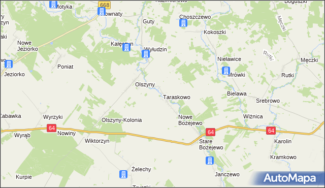 mapa Taraskowo, Taraskowo na mapie Targeo