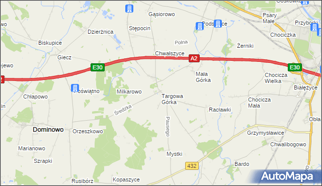 mapa Targowa Górka, Targowa Górka na mapie Targeo