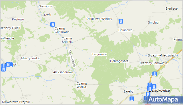 mapa Targowisk, Targowisk na mapie Targeo