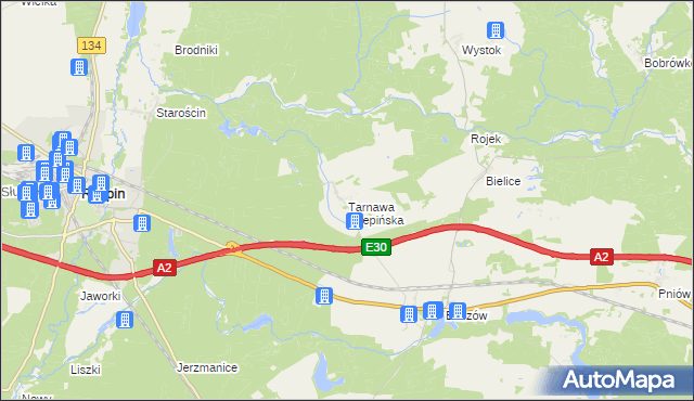 mapa Tarnawa Rzepińska, Tarnawa Rzepińska na mapie Targeo