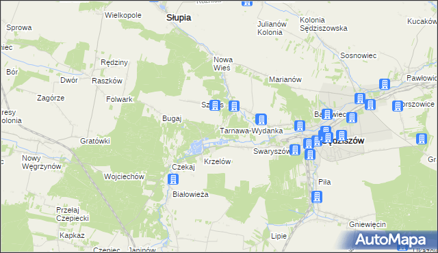 mapa Tarnawa-Wydanka, Tarnawa-Wydanka na mapie Targeo