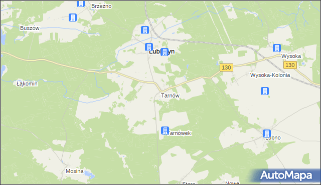 mapa Tarnów gmina Lubiszyn, Tarnów gmina Lubiszyn na mapie Targeo