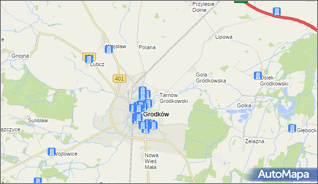 mapa Tarnów Grodkowski, Tarnów Grodkowski na mapie Targeo