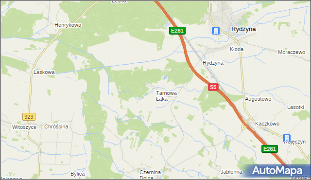 mapa Tarnowa Łąka, Tarnowa Łąka na mapie Targeo
