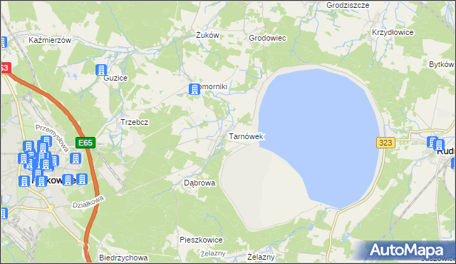 mapa Tarnówek gmina Polkowice, Tarnówek gmina Polkowice na mapie Targeo