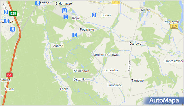 mapa Tarnówko Gajówka, Tarnówko Gajówka na mapie Targeo
