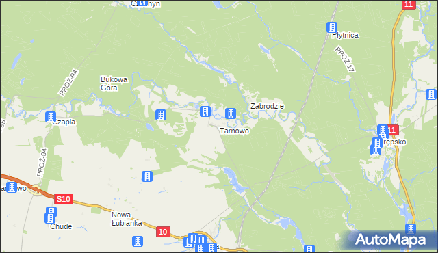 mapa Tarnowo gmina Szydłowo, Tarnowo gmina Szydłowo na mapie Targeo