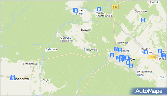 mapa Tarnowola, Tarnowola na mapie Targeo