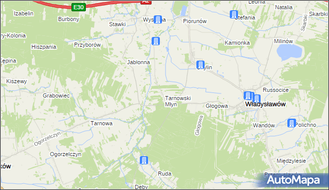 mapa Tarnowski Młyn, Tarnowski Młyn na mapie Targeo