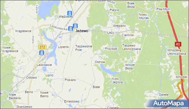 mapa Taszewko, Taszewko na mapie Targeo