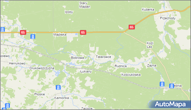 mapa Tatarowce, Tatarowce na mapie Targeo