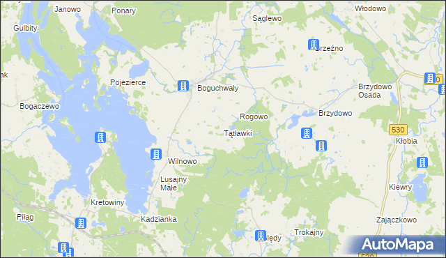 mapa Tątławki, Tątławki na mapie Targeo