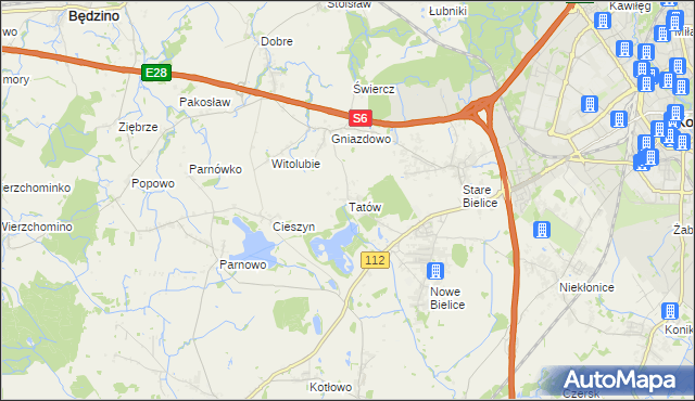 mapa Tatów, Tatów na mapie Targeo